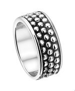 Home Collection Ring Black Epoxy Silver Rhodium Plated