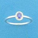 House Collection Ring Sapphire And Diamond 0.06ct H SI White Gold