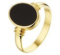 House Collection Signet Ring Solid Onyx Yellow Gold