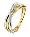 House Collection Ring Diamond 0.04ct H SI Bicolor Gold