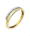 House Collection Ring Diamond 0.035ct H SI Bicolor Gold