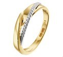 House Collection Ring Diamond 0.07ct H SI Bicolor Gold