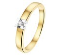 House Collection Ring Diamond 0.05ct H SI Bicolor Gold