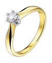 House Collection Ring Diamond 0.25ct H SI Bicolor Gold