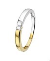 House Collection Ring Diamond 0.09ct H P1 Bicolor Gold