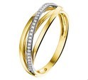 House Collection Ring Diamond 0.11ct H SI Bicolor Gold