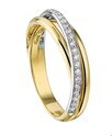 House Collection Ring Diamond 0.22ct H SI Bicolor Gold