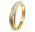 House Collection Ring Diamond 0.03ct H SI Bicolor Gold