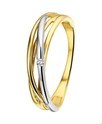 House Collection Ring Diamond 0.02ct H SI Bicolor Gold