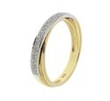 House Collection Ring Diamond 0.16ct H SI Bicolor Gold