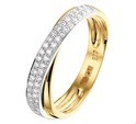 House Collection Ring Diamond 0.29ct H SI Bicolor Gold