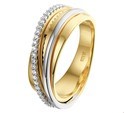 House Collection Ring Diamond 0.125ct H SI Bicolor Gold