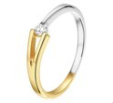 House Collection Ring Diamond 0.07ct H P1 Bicolor Gold