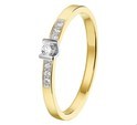 House Collection Ring Diamond 0.085ct H SI Bicolor Gold