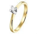 House Collection Ring Diamond 0.10ct H SI Bicolor Gold