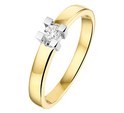 House Collection Ring Diamond 0.075ct H SI Bicolor Gold