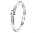 House Collection Ring Diamond 0.085ct H SI White Gold Palladium