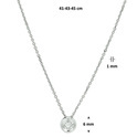 Necklace Fantasy white gold diamond 0.10ct (H SI) 1.0 mm 41-45 cm