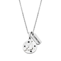 CO88 Collection Zodiac 8CN 26061 Steel Necklace with Pendant - Constellation Capricorn - Length 42 + 5 cm - Silver colored