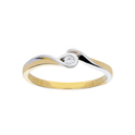 Glow Gold Ring - Bicolor Shiny Diamond 1-0.03ct G/si 214.5220.50