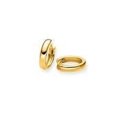 Gold folding earrings gold collection Shiny - round tube - 10 x 2.0 mm 207.5080.10