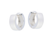 Silver folding earrings Matte glossy 4 mm Square 12 mm 107.0169.12