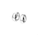 House collection Folding earrings Silver Rhodium plated Shiny