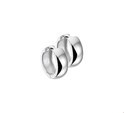 House collection Folding Creoles Sphere Silver Rhodium Plated Shiny