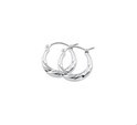 House collection Creoles Silver Rhodium Plated Shiny 3.5 mm x 15 mm