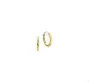 House collection Creoles Diamond-coated Yellow gold Diamond-coated 1.2 mm x 10 mm