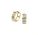 House collection Folding creoles Yellow gold Shiny