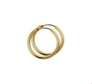House Collection Creoles Round Tube Yellow Gold Shiny 1.8 mm x 20 mm