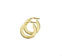 House Collection Creoles Round Tube Yellow Gold Shiny 3 mm x 16 mm