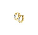 House collection Folding earrings Diamond 0.10ct (2x0.05) H P1 Bicolor Gold Shiny