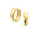 House Collection Foldable Creoles Flat 4,0 Mm Yellow Gold Shiny