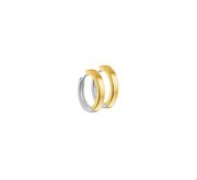 House Collection Foldable Creoles 2.0 Mm Flat Bicolor Gold Shiny