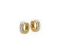 House Collection Foldable Creoles 4.0 Mm Sphere Bicolor Gold Shiny