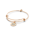 CO88 Collection Beloved 8CB 90235 Steel Bracelet with Pendants - I Love You Mom - One-size - Rose colored