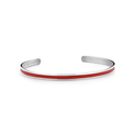 Key Moments 8KM B00528 Steel Open Bangle One-size (60 x 50 x 4 mm) Silver / Red