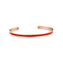 Key Moments 8KM B00545 Steel Open Bangle One-size (60 x 50 x 4 mm) Rose gold colored / Red