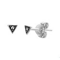 House Collection Ear Studs Oxi Triangle Silver Oxidized Shiny 3 mm x 3 mm