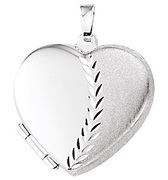 House Collection Medallion Heart Engraving Silver 17.0 mm x 17.5 mm
