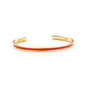 CO88 Collection Majestic 8CB 90199 Steel Open Bangle with Enamel - One-size (62x50x2 mm) - Gold / Red