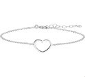 House collection Bracelet Silver Heart 1.3 mm 16 + 3 cm