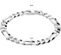 House collection Bracelet Silver Figaro 7 mm 20 cm
