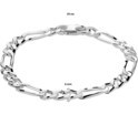 House collection Bracelet Silver Figaro 6.0 mm 20 cm