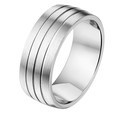 House Collection Ring A512 - 8.5 Mm - Without Cz Steel