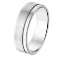 House Collection Ring A203/A308 - 6 Mm - Without Stone Silver Rhodium Plated