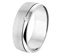 House Collection Ring A310 - 6 Mm - 0.01ct H SI Silver Rhodium Plated