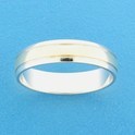 House Collection Ring A419 - 5 Mm - Without Stone Bicolor Gold